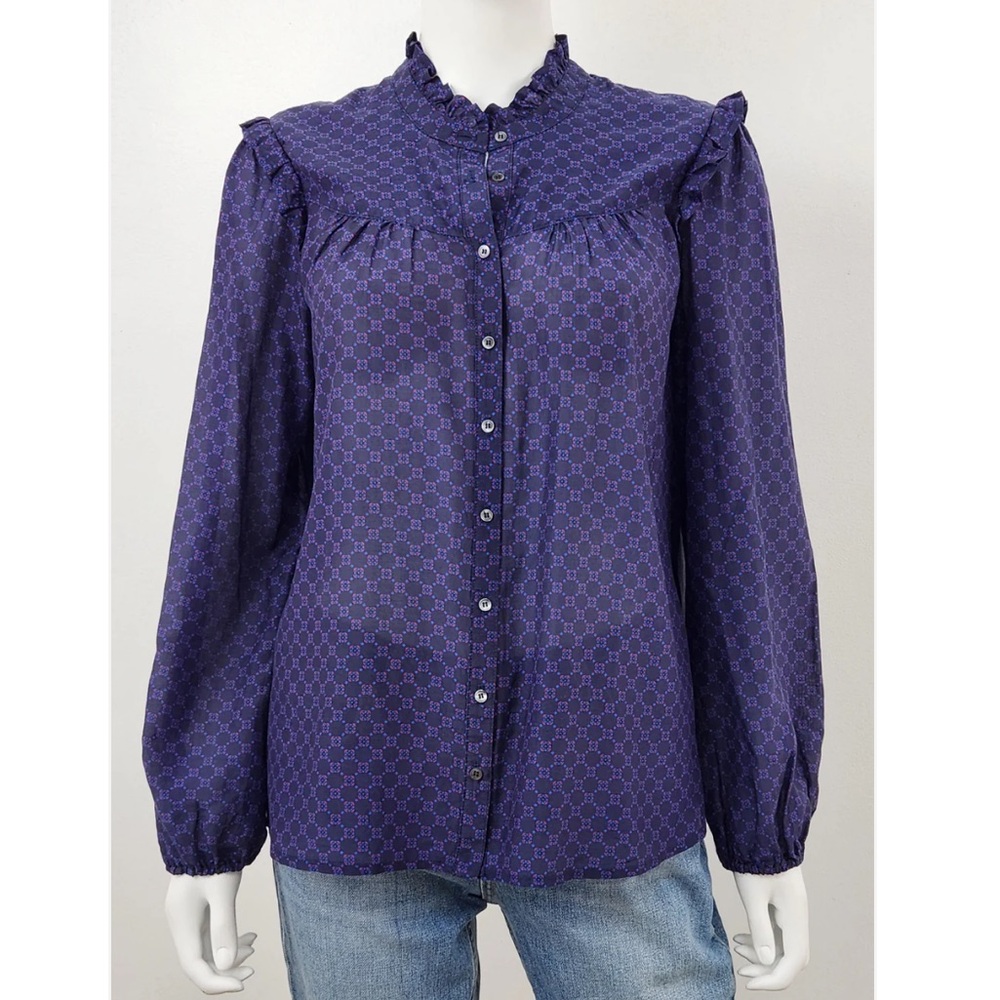 Xirena Patterned Button Down Blouse